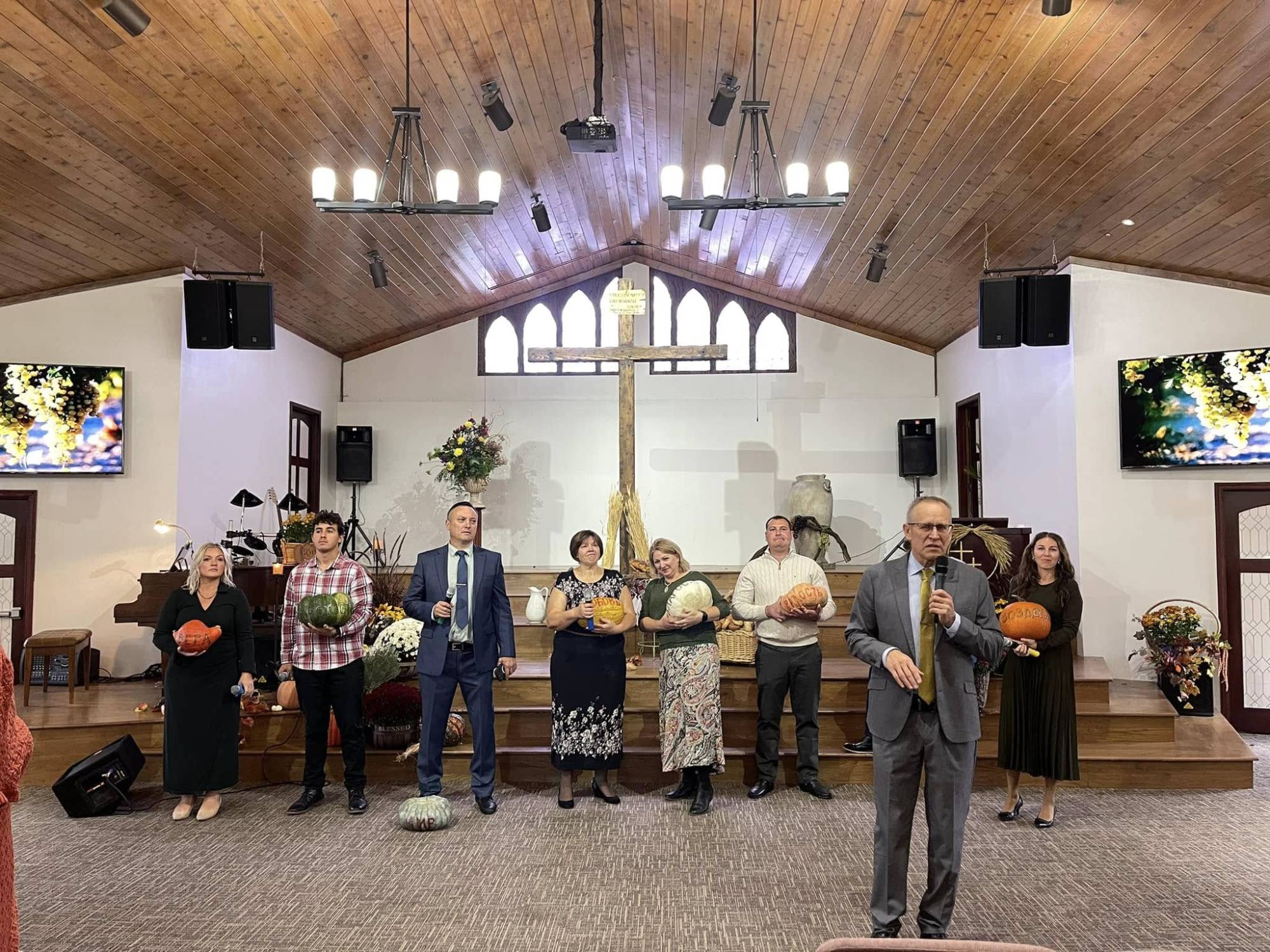 Harvest festival with the congregation